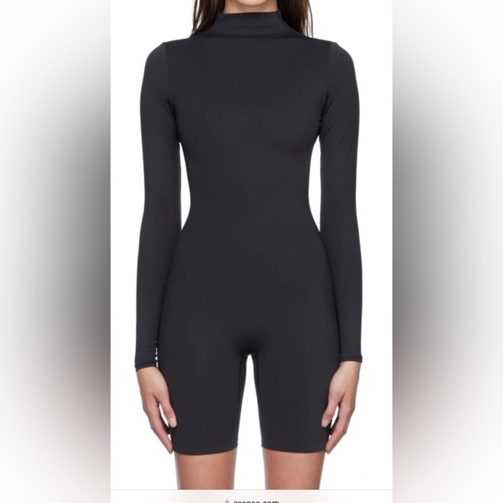 This is a black skims jumpsuit